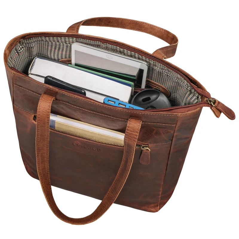 "Nara" Zeitlose Leder Shopper Damen Handtasche