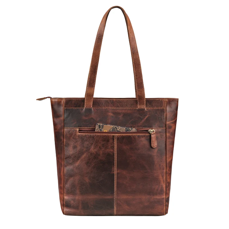 "Nara" Zeitlose Leder Shopper Damen Handtasche