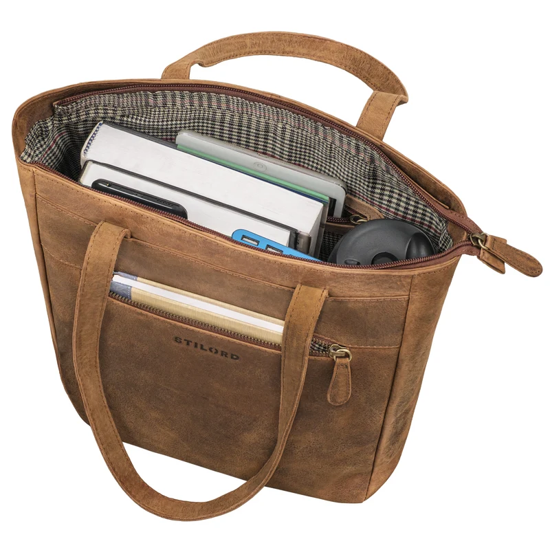 "Nara" Zeitlose Leder Shopper Damen Handtasche