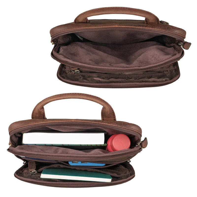 "Stellan" Schmale Laptop-Tasche Leder 13,3 - 14 Zoll