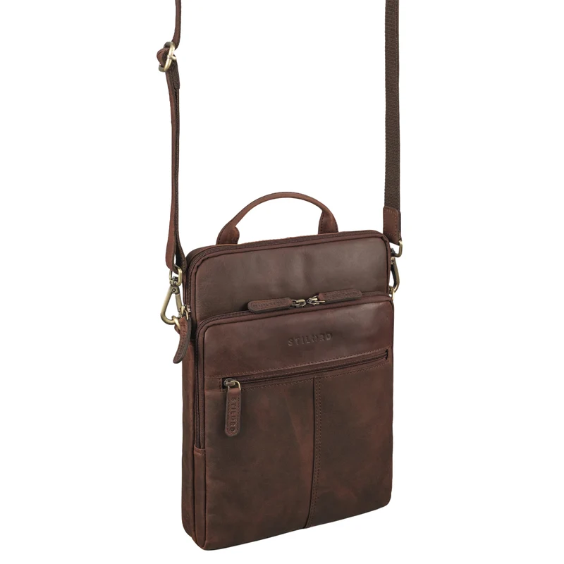 "Stellan" Schmale Laptop-Tasche Leder 13,3 - 14 Zoll