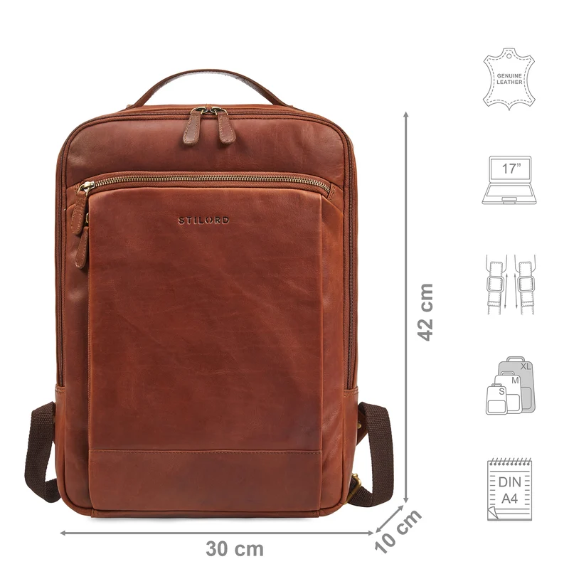 "Jannes" Lederrucksack Herren Business