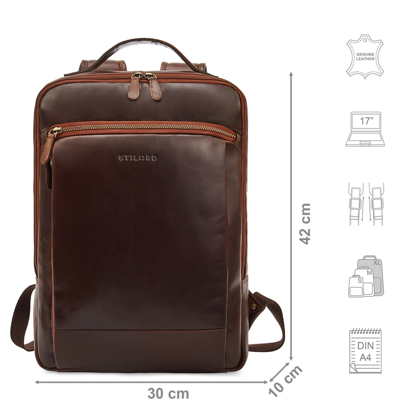 "Jannes" Lederrucksack Herren Business