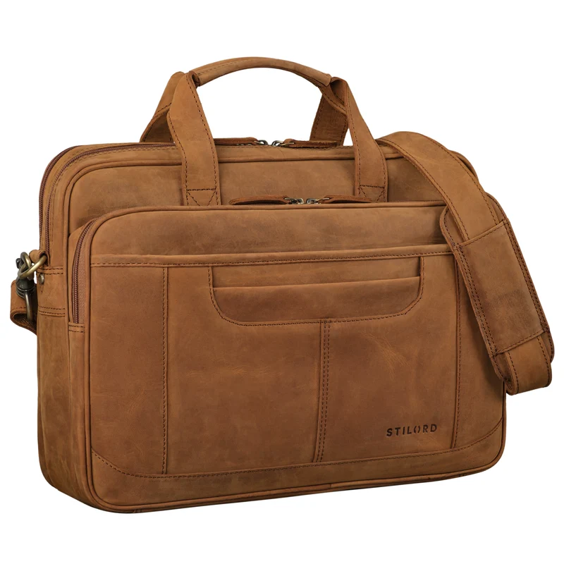 "Quest" Aktentasche Leder 15,6 Zoll