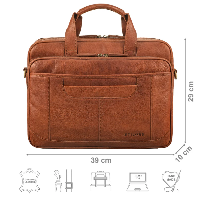 "Quest" Aktentasche Leder 15,6 Zoll