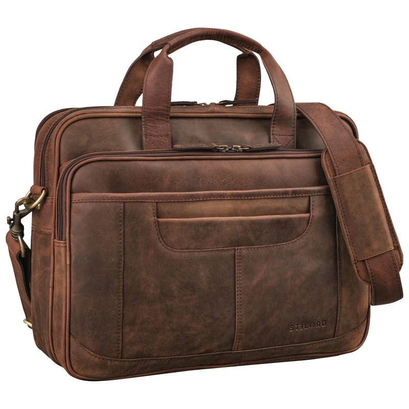 "Quest" Aktentasche Leder 15,6 Zoll