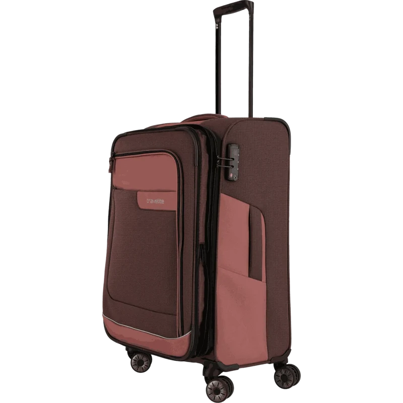 Travelite Viia 4-Rollen-Trolley M 67 cm -Frühlingsrose