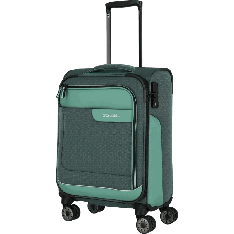 Travelite Viia 4-Rollen Handgepäck Trolley S 55 cm -Eukalyptus