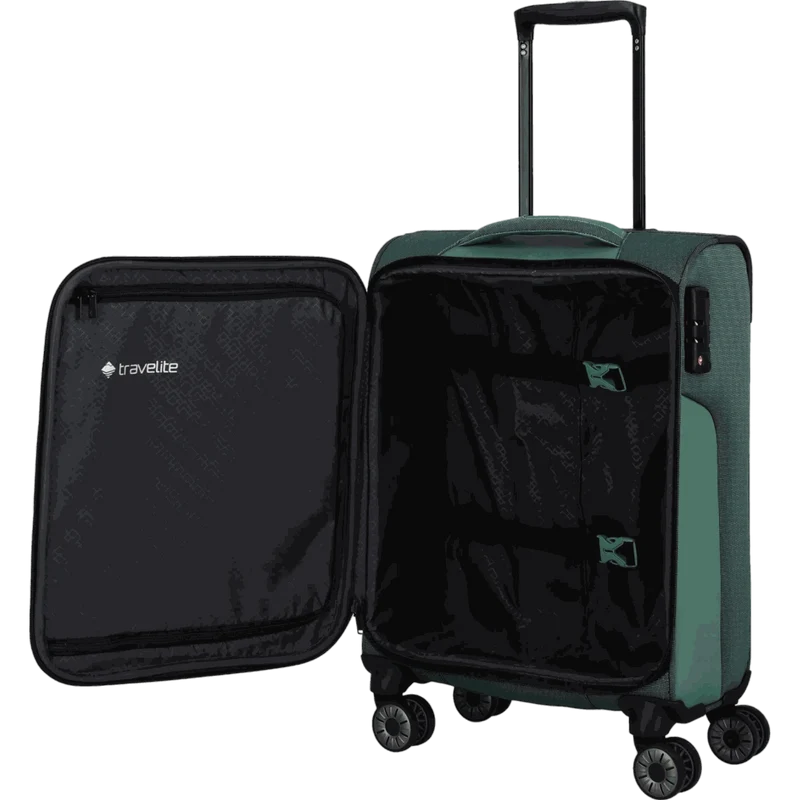Travelite Viia 4-Rollen Handgepäck Trolley S 55 cm -Eukalyptus