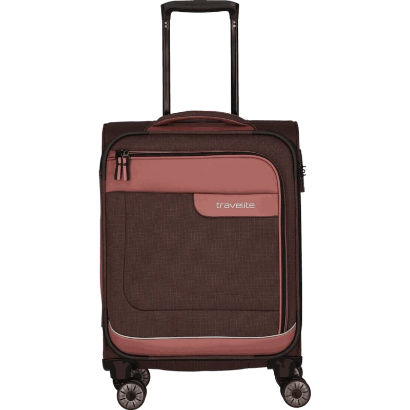 Travelite Viia 4-Rollen Handgepäck Trolley S 55 cm -Frühlingsrose