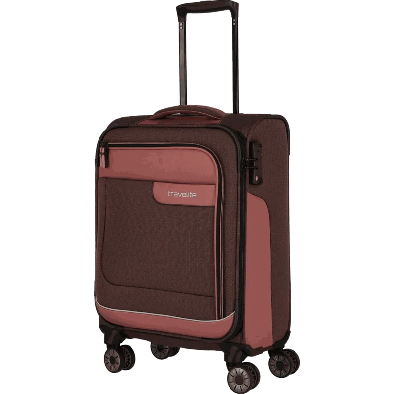 Travelite Viia 4-Rollen Handgepäck Trolley S 55 cm -Frühlingsrose