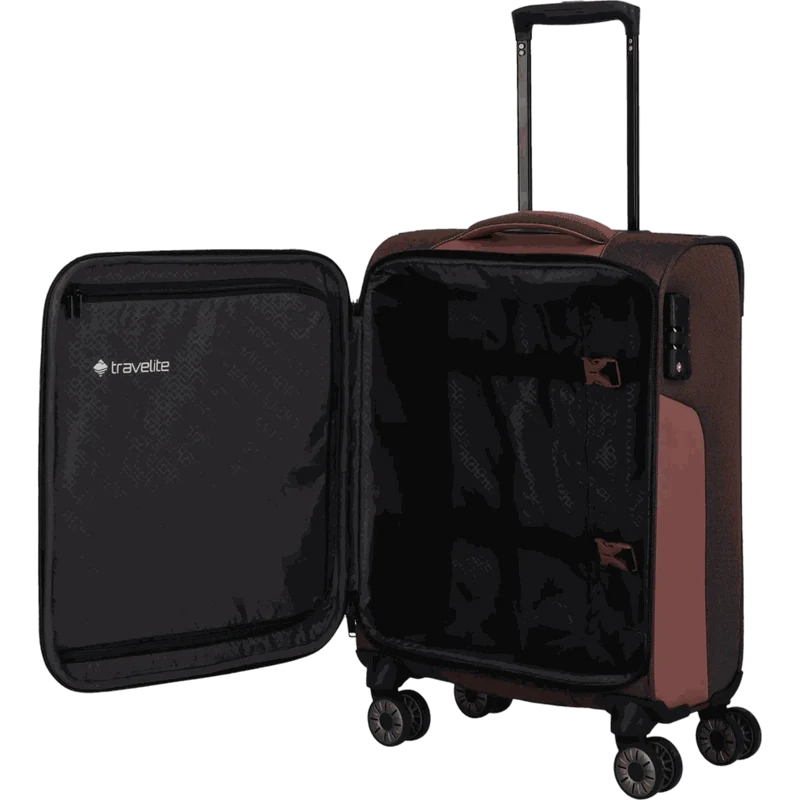 Travelite Viia 4-Rollen Handgepäck Trolley S 55 cm -Frühlingsrose