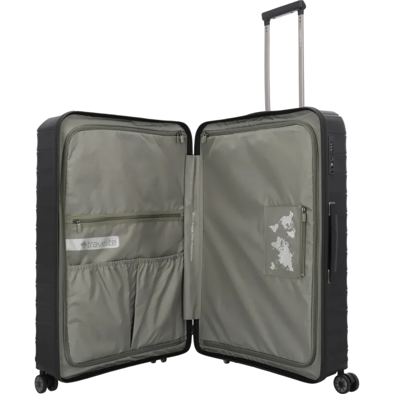 Travelite Mooby 4-Rollen-Trolley 77 cm -Schwarz