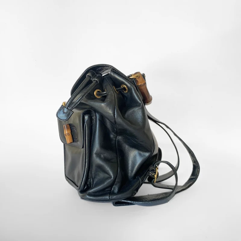 Gucci Bamboe rugzak groot leer