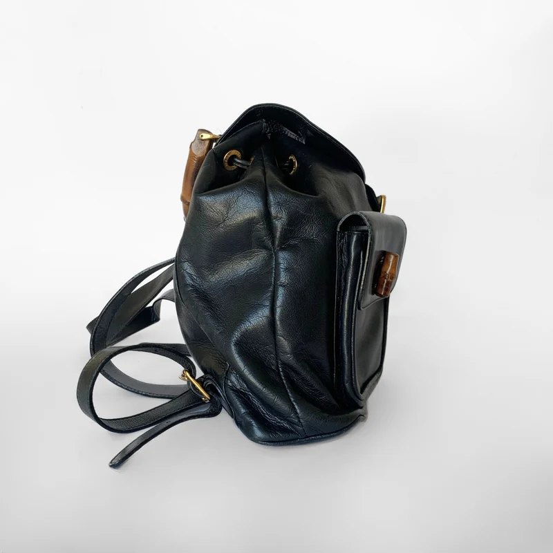 Gucci Bamboe rugzak groot leer
