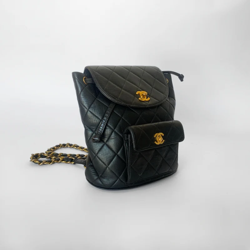 Chanel Duma Rucksack Lammfell Leder