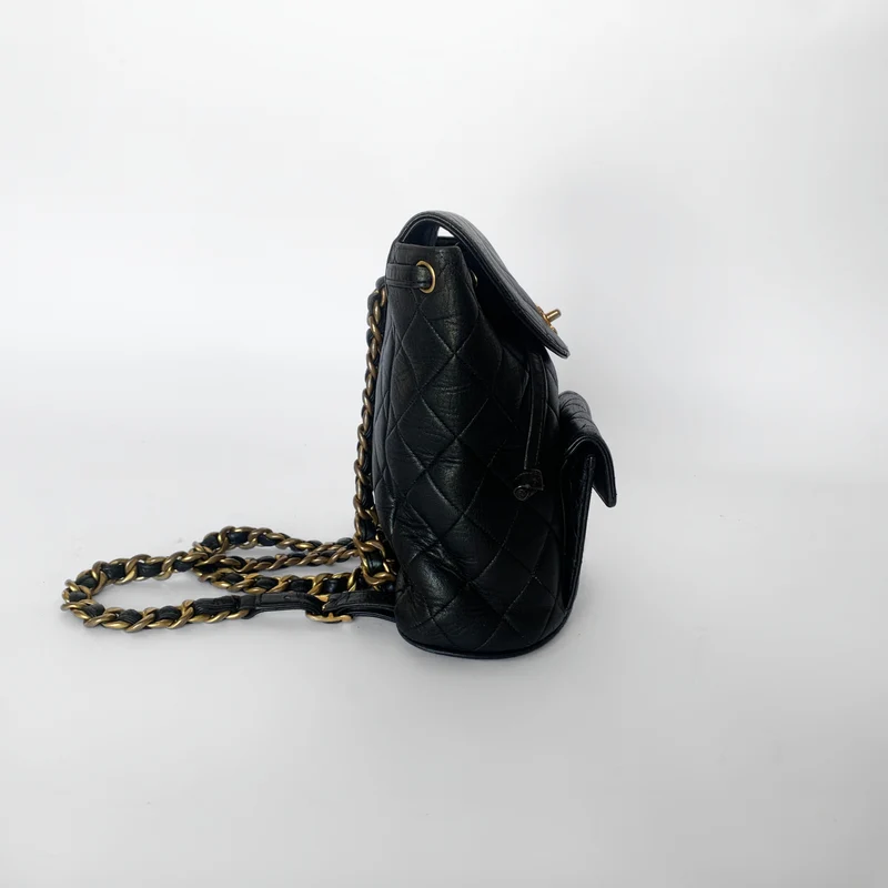 Chanel Duma Rucksack Lammfell Leder