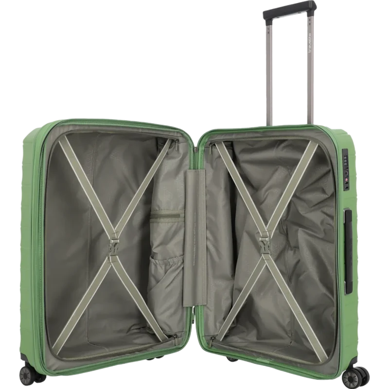 Travelite Mooby 4-Rollen-Trolley 66 cm -Grün