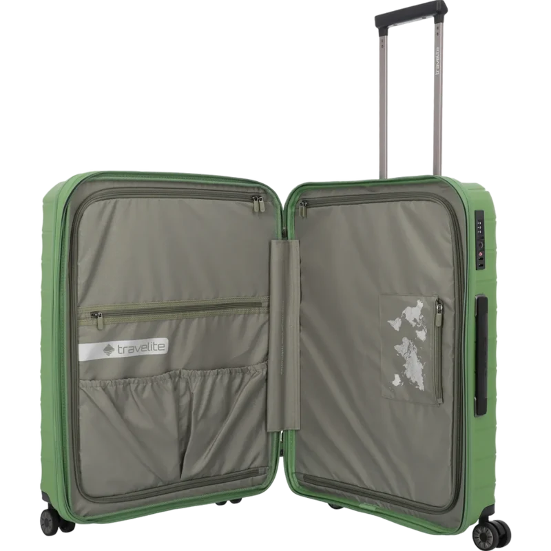 Travelite Mooby 4-Rollen-Trolley 66 cm -Grün
