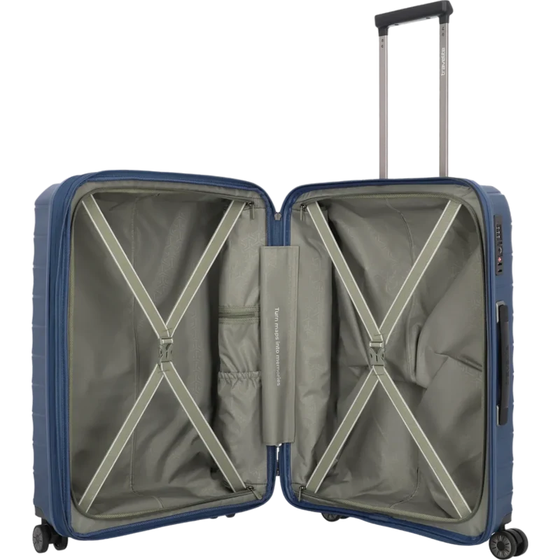 Travelite Mooby 4-Rollen-Trolley 66 cm -Marine