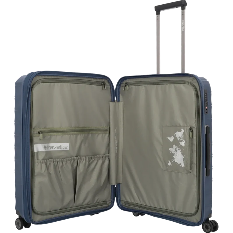 Travelite Mooby 4-Rollen-Trolley 66 cm -Marine