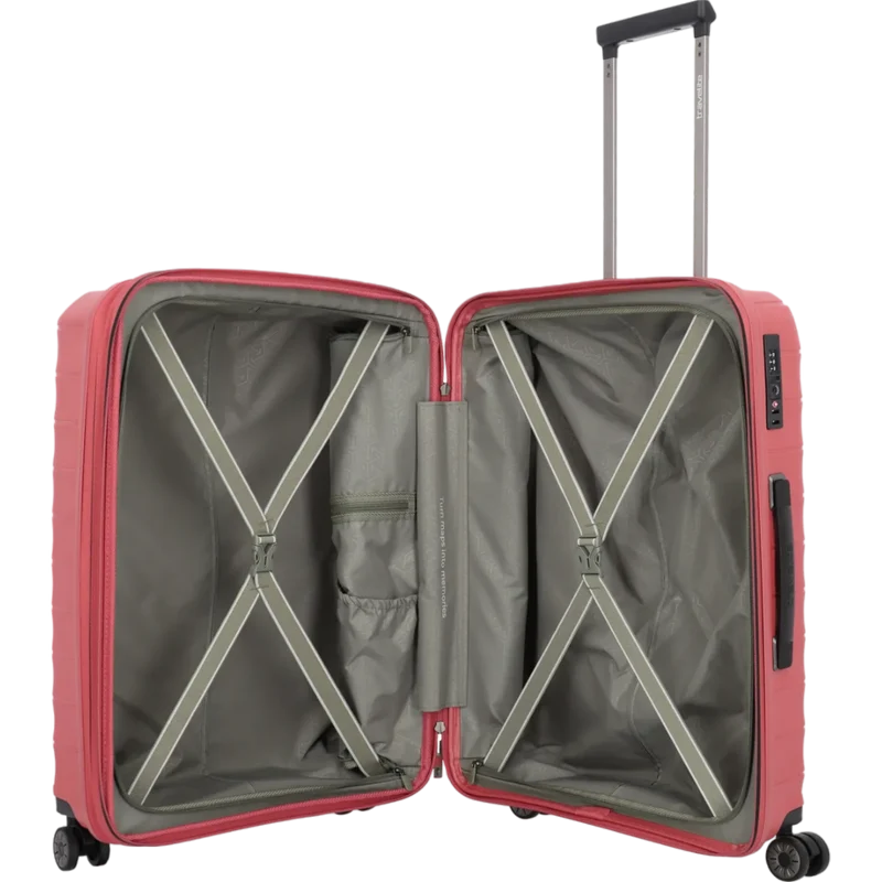 Travelite Mooby 4-Rollen-Trolley 66 cm -Rot