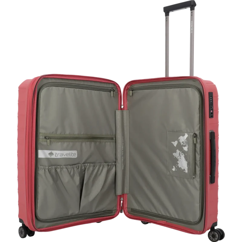 Travelite Mooby 4-Rollen-Trolley 66 cm -Rot