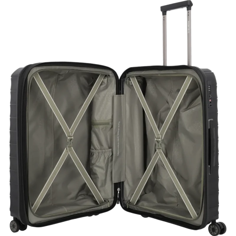 Travelite Mooby 4-Rollen-Trolley 66 cm -Schwarz