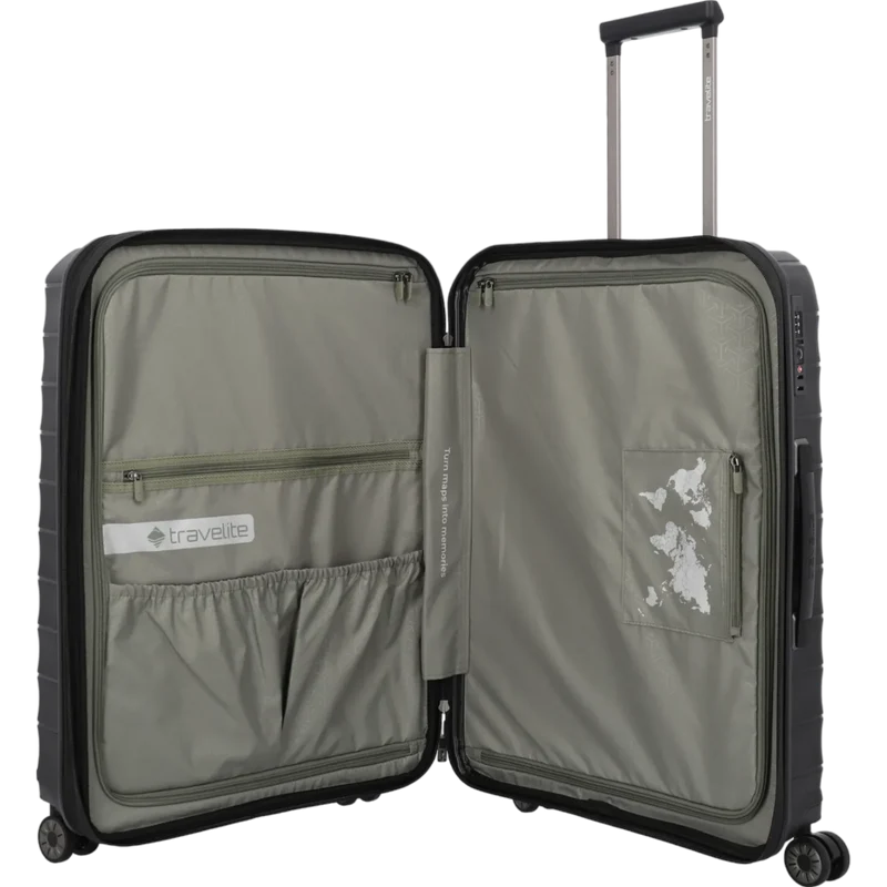 Travelite Mooby 4-Rollen-Trolley 66 cm -Schwarz