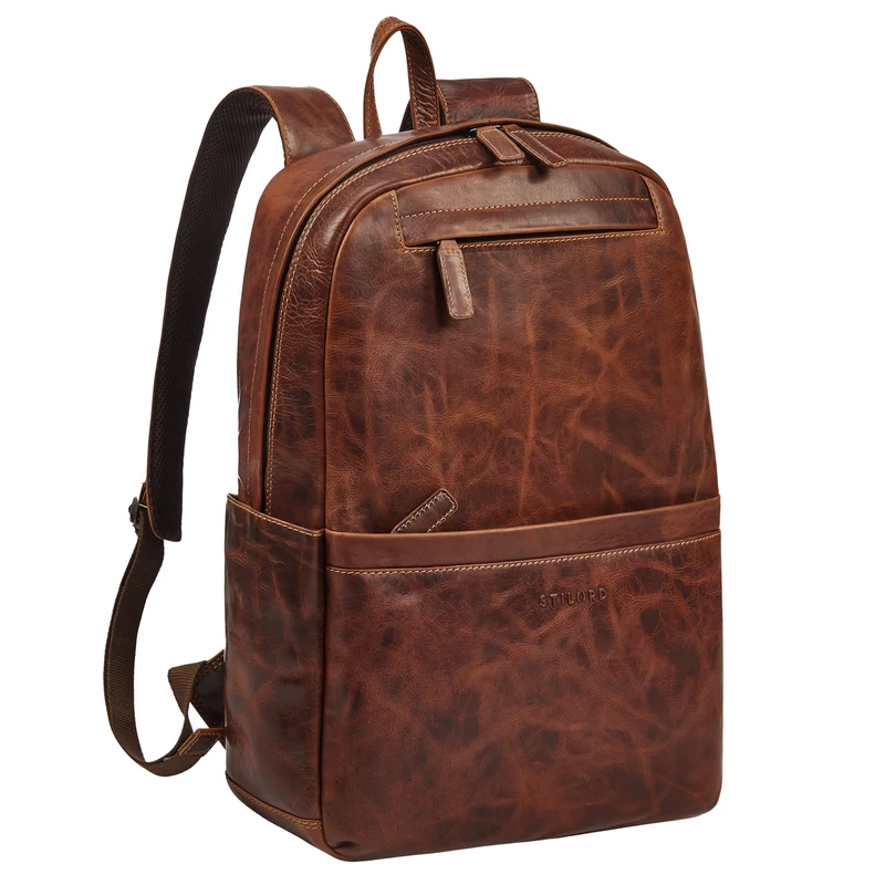 "Brighton" Großer Business Lederrucksack 15.6 Zoll für Herren & Damen