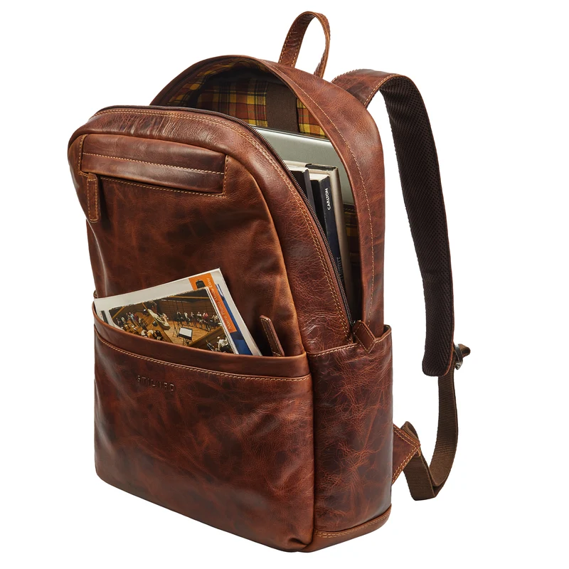"Brighton" Großer Business Lederrucksack 15.6 Zoll für Herren & Damen