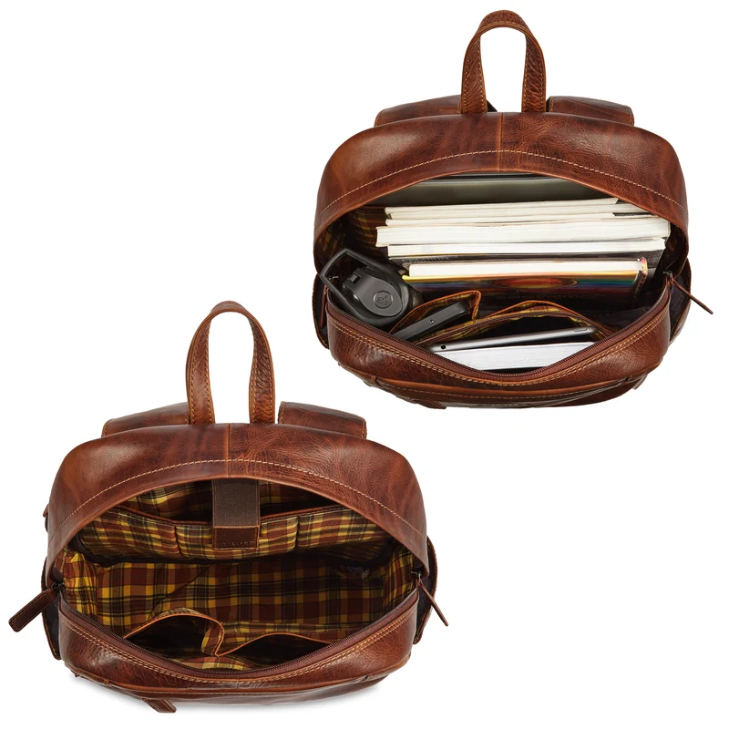 "Brighton" Großer Business Lederrucksack 15.6 Zoll für Herren & Damen