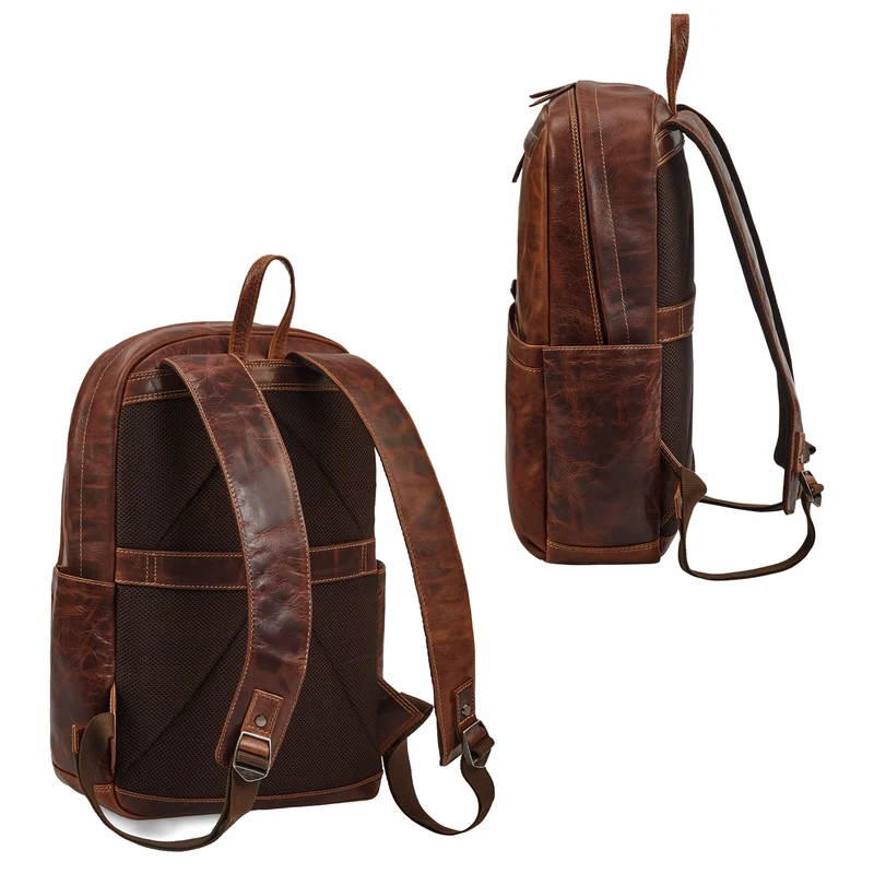 "Brighton" Großer Business Lederrucksack 15.6 Zoll für Herren & Damen