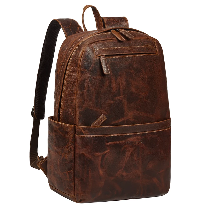 "Brighton" Großer Business Lederrucksack 15.6 Zoll für Herren & Damen