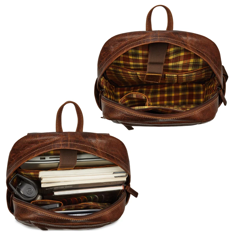 "Brighton" Großer Business Lederrucksack 15.6 Zoll für Herren & Damen