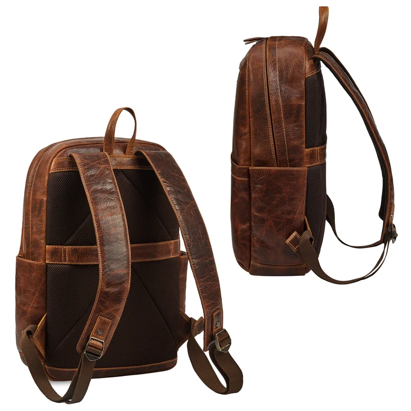 "Brighton" Großer Business Lederrucksack 15.6 Zoll für Herren & Damen