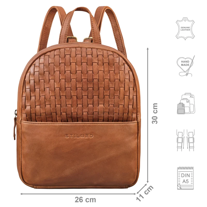 "Lavinia" Vintage Rucksackhandtasche Leder Damen
