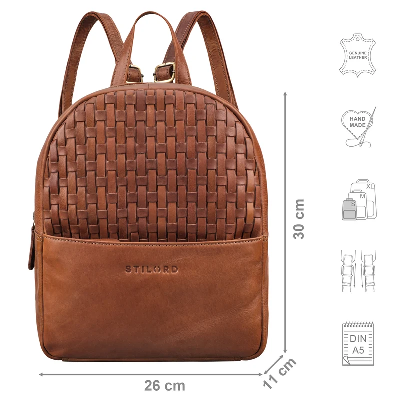 "Lavinia" Vintage Rucksackhandtasche Leder Damen
