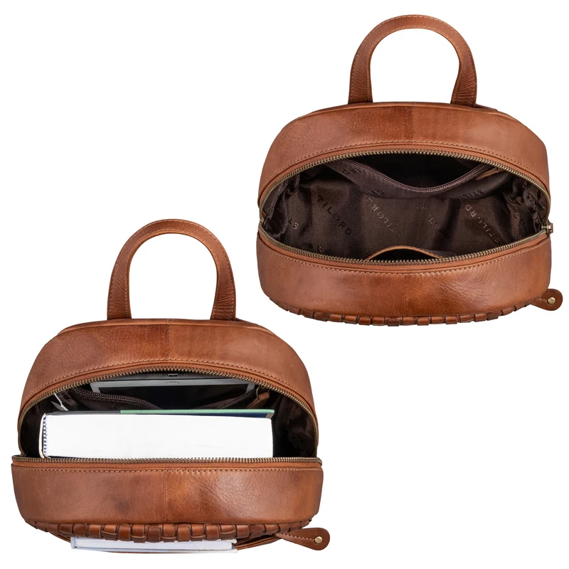 "Lavinia" Vintage Rucksackhandtasche Leder Damen