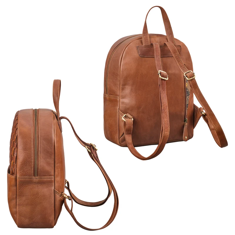 "Lavinia" Vintage Rucksackhandtasche Leder Damen