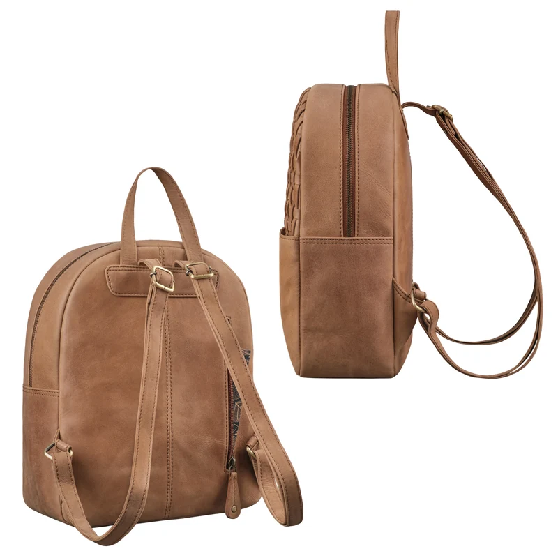 "Lavinia" Vintage Rucksackhandtasche Leder Damen