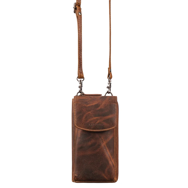 "Jule" Leder Handytasche Geldbeutel mit Handyfach RFID Schutz Damen