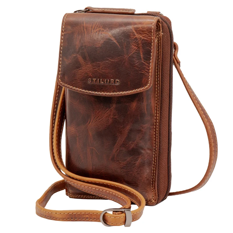"Jule" Leder Handytasche Geldbeutel mit Handyfach RFID Schutz Damen