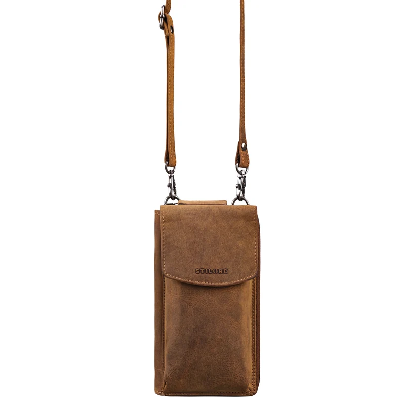 "Jule" Leder Handytasche Geldbeutel mit Handyfach RFID Schutz Damen