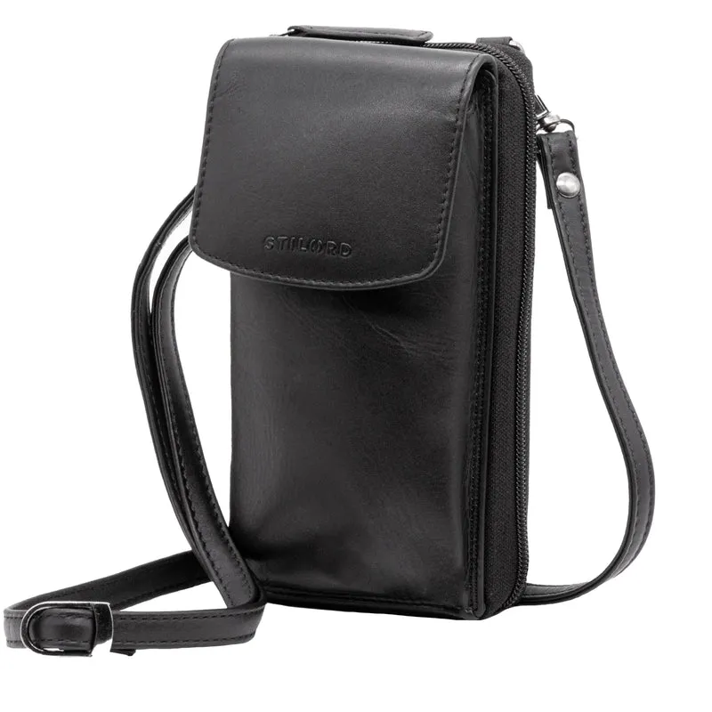 "Jule" Leder Handytasche Geldbeutel mit Handyfach RFID Schutz Damen