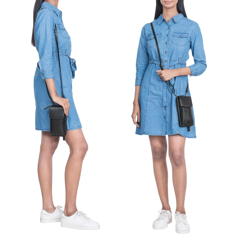 "Jule" Leder Handytasche Geldbeutel mit Handyfach RFID Schutz Damen