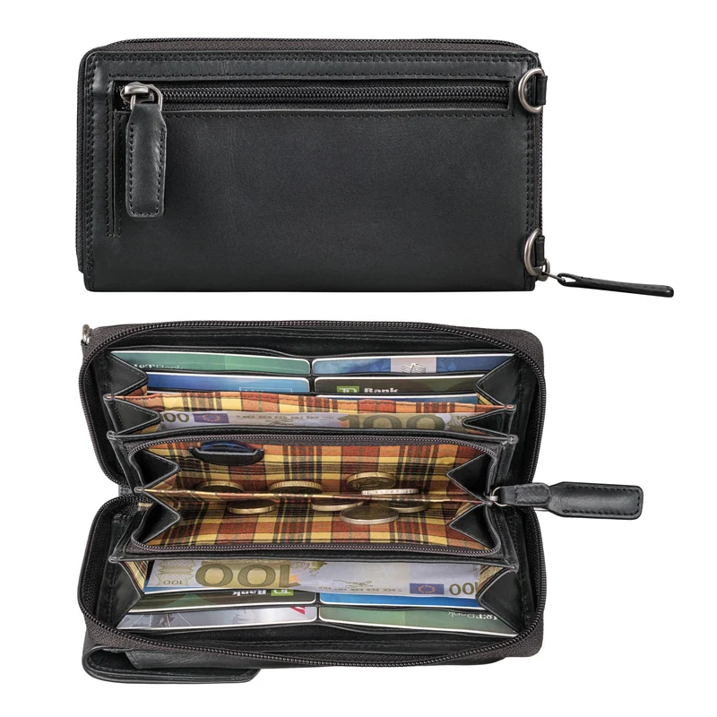 "Jule" Leder Handytasche Geldbeutel mit Handyfach RFID Schutz Damen