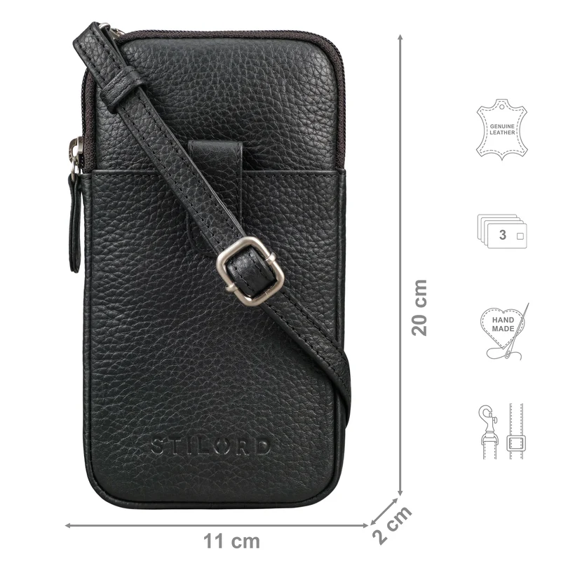 "Amara" Brusttasche mit Handy-Fach aus Echt Leder für Damen und Herren