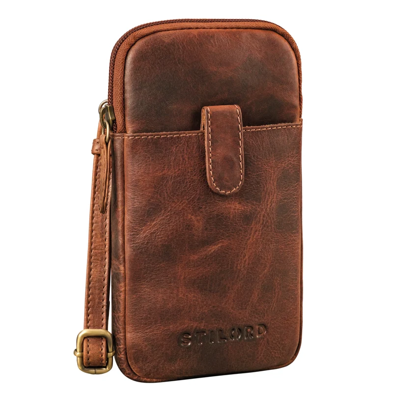 "Amara" Brusttasche mit Handy-Fach aus Echt Leder für Damen und Herren