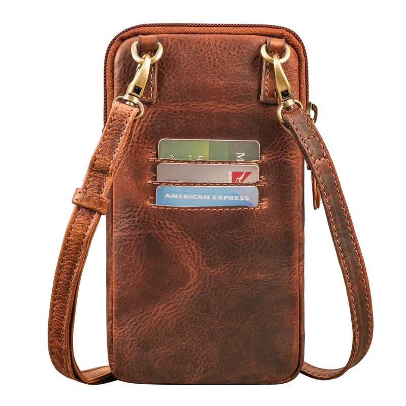 "Amara" Brusttasche mit Handy-Fach aus Echt Leder für Damen und Herren